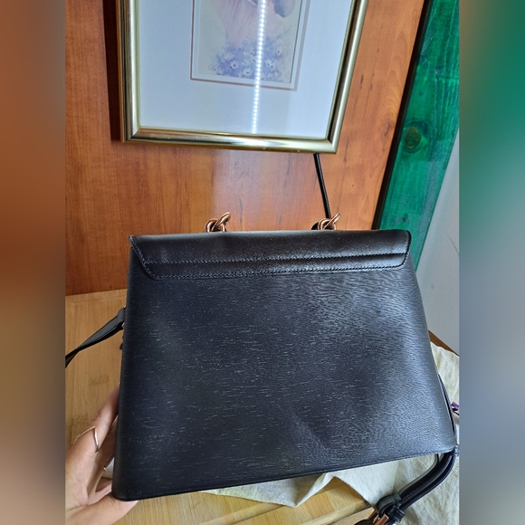 Cute Ted Baker black leather bag with shoulder strap, dust bag, mint condition - Picture 5 of 13